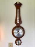 Vintage Wall Hanging Barometer / Thermometer