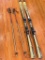 Pair of Elan Parabolic Snow Skis with Poles