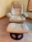 Vinyl Chair with Ottoman