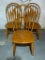 Group of 3 Wooden Chairs