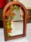Wooden Framed Mirror with Stained Glass
