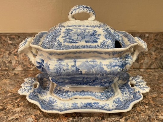 Antique William Ridgeway and Co. Soup Tureen and Underplate