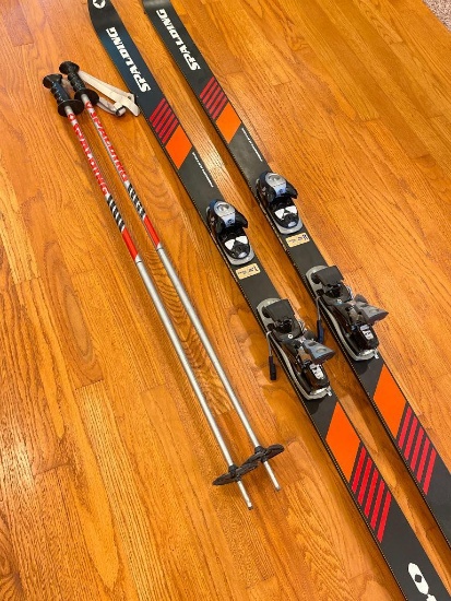 Set of Spaulding 440 Snow Skis with Poles