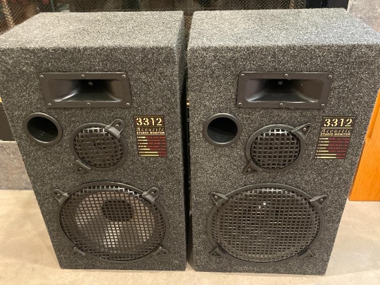 Set of Acoustic Studio Monitor 3312 Speakers