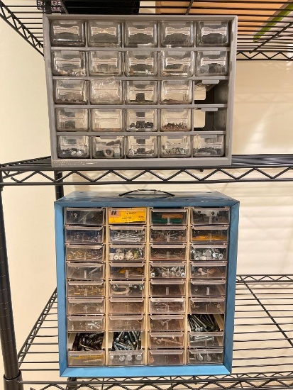 Pair of Plastic Garage Storage Organizers