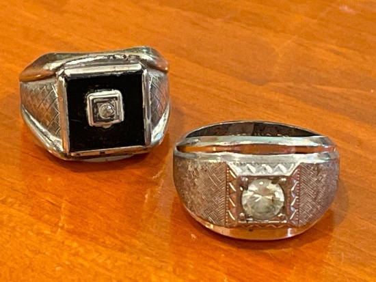 Pair of Sterling Silver Rings