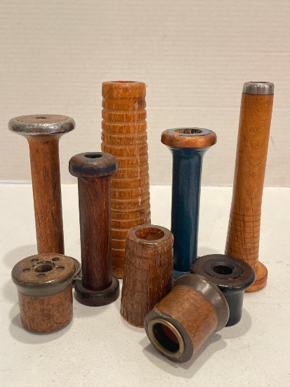 Group of Vintage Wooden Spools