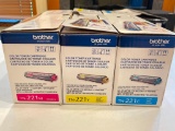All 3 Color Brother TN-221 Ink Cartridges