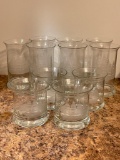 Vintage Etched Glass Ship Glasses