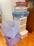 Group of Plastic Storage Containers