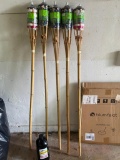 Set of Tiki Torches and Fluid