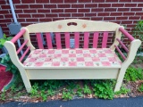 Painted Wooden Bench