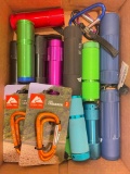 Group of Carabiners and Small Flashlights