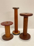 Group of Vintage Wooden Spools