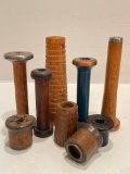 Group of Vintage Wooden Spools