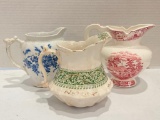 Mixed Lot of Tall Anique Creamers