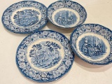 Small Group of Liberty Blue Dishes