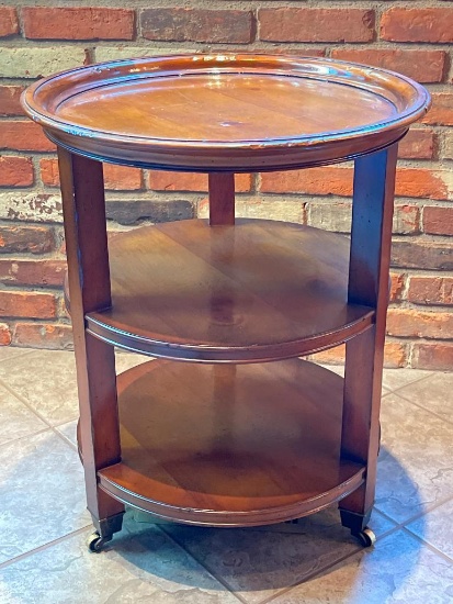 Milling Road Furniture 3 Tier Tray Table on Casters