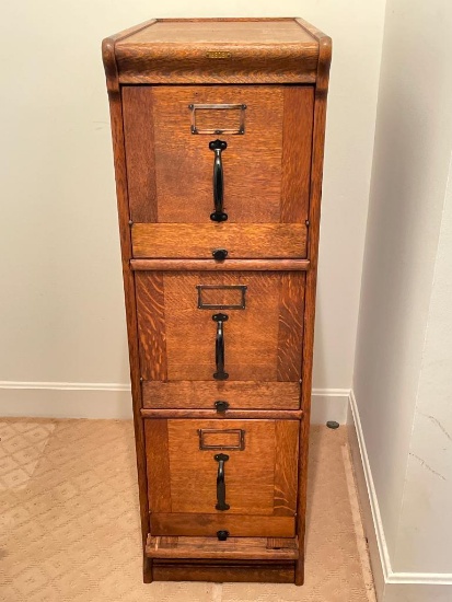 Vintage Wooden Filing Cabinet