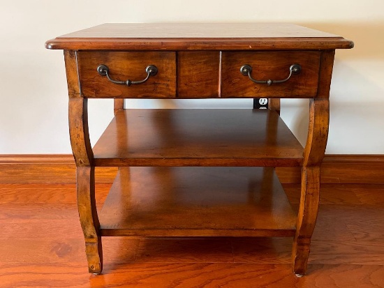 Wooden End Table with Drawer