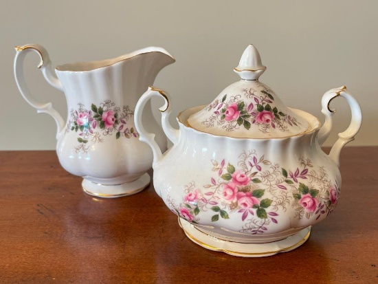 Royal Albert "Lavender Rose" Cream & Sugar Set