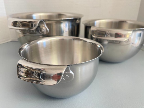 Set of 3 Hestan Provisions Stainless Steel Mixing Bowls