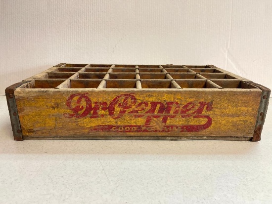 Vintage Dr. Pepper Wooden Bottle Crate