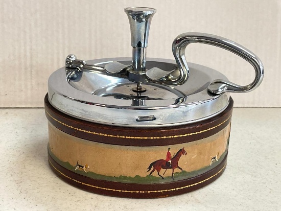 Vintage Push Down Spinning Ashtray