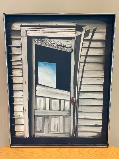 Framed Oil on Canvas Painting - Signed