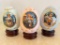 Group of 3 Hummel Eggs by Danbury Mint