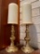 Pair of Brass Pillar Candle Holders