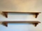 Pair of Wooden Wall Mounted Shelves