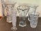 Group of Clear Glass Vases