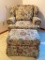Broyhill Upholstered Chair with Ottoman