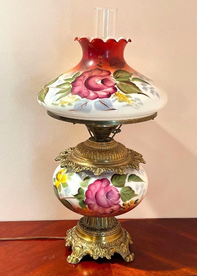 Vintage Hand Painted Gone with the Wind Lamp