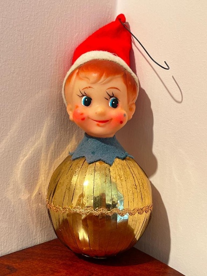 Vintage Elf Christmas Ornament