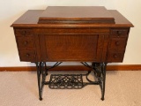 Antique Franklin Sewing Machine and Cabinet