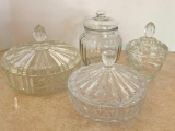 Group of Lidded Jars/Dishes
