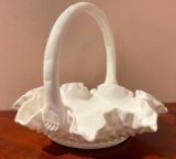 Milk Glass Basket