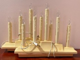 Pair of Plastic Christmas Window Candelabras