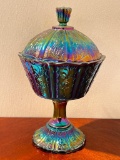 Vintage Fenton Carnival Glass Compote