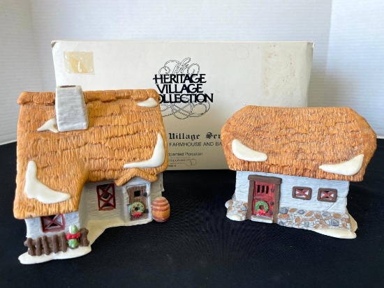 Department 56 - Dickens Village Series - Barley Bree Farmhouse and Barn