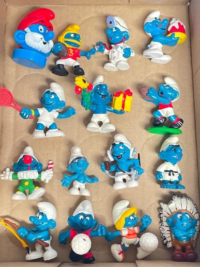 Group of Rubber Smurf Figurines (1970-80s)