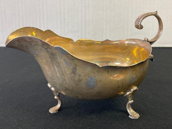 Made in London 1763 Reproduction Sterling Silver Gravy Boat - 6.2 oz