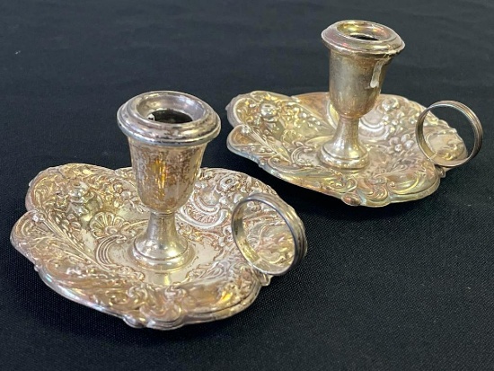 Gorman Sterling Silver Candlestick Holders