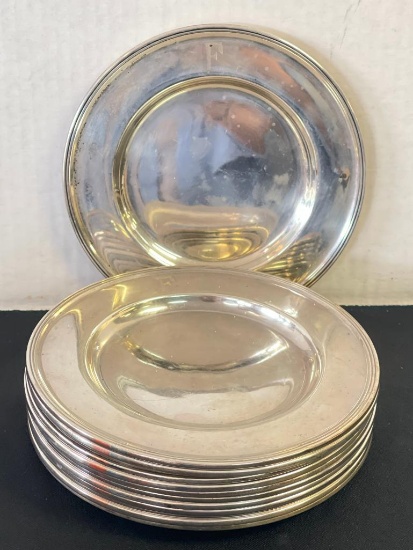 Set of Sterling Silver Bread Plates - 2 lbs and 2.8 oz