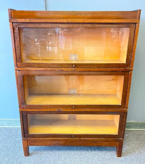 Vintage Wooden Globe Wernicke Barrister Bookcase