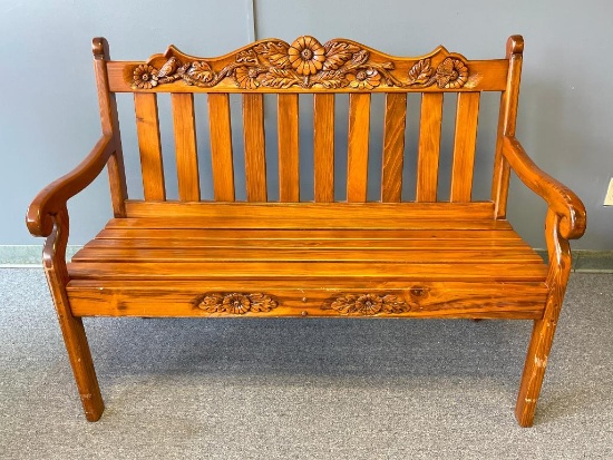 Leroy Grossman Wooden Handmade Bench