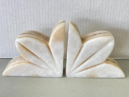 Pair of Carved Stone Bookends