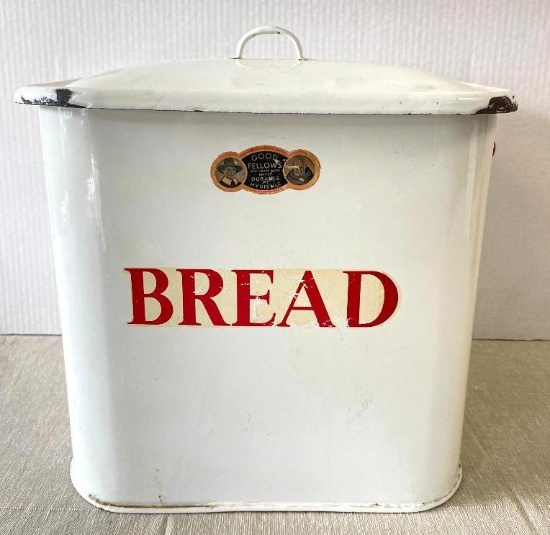 Vintage Enamel Bread Box